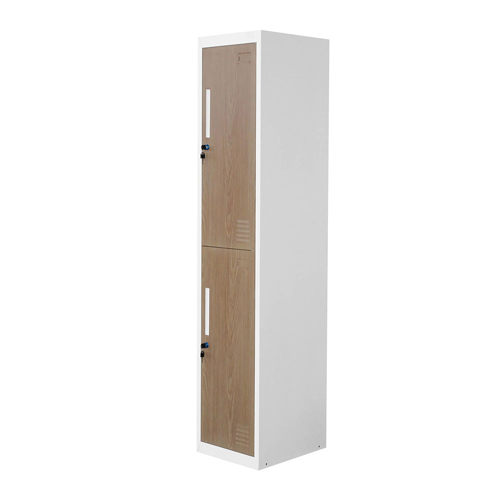 Метален гардероб 2 отделения RFG 380/450/1850 кехлибарен дъб-бяло